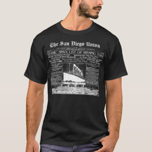 TITANIC Oude Krant 1912 T-shirt