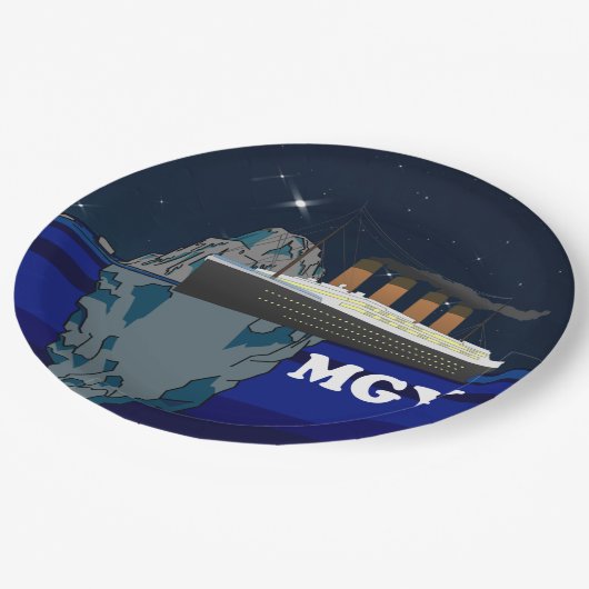 Titanic Papieren Bordje (Gekanteld)