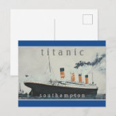 TITANIC Party Blue White Star Line Ship Briefkaart (Voorkant / Achterkant)