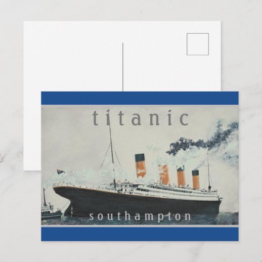 TITANIC Party Blue White Star Line Ship Briefkaart (Voorkant / Achterkant)