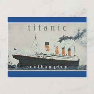 TITANIC Party Blue White Star Line Ship Briefkaart
