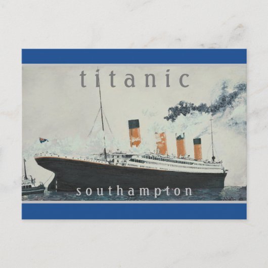 TITANIC Party Blue White Star Line Ship Briefkaart (Voorkant)