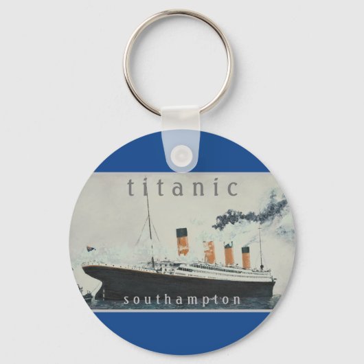 TITANIC Party Blue  White Star Line Ship Sleutelhanger (Voorkant)