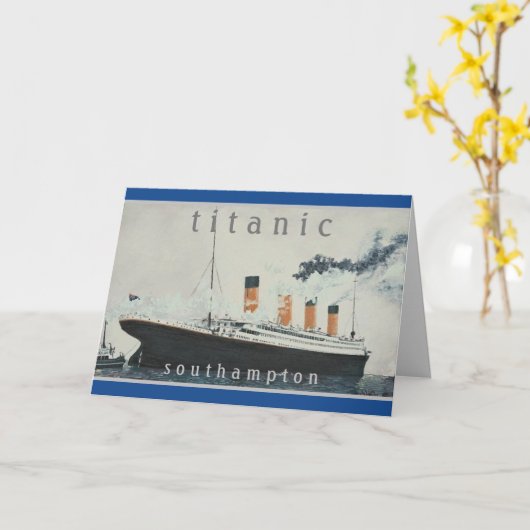 TITANIC Party  White Star Line Ship Kaart (Gele Bloem)