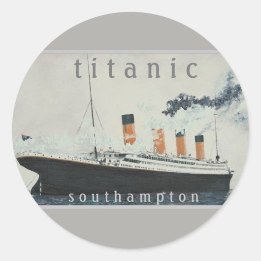 TITANIC Party  White Star Line Ship Ronde Sticker (Voorkant)