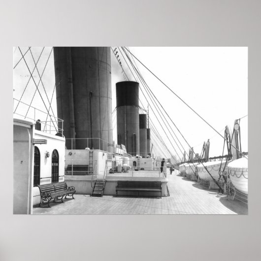 Titanic Photo Deck and Lifebots Poster (Voorkant)