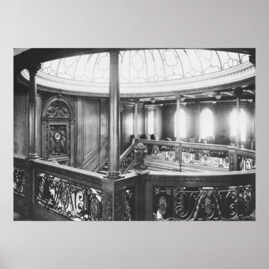 Titanic Photo Grand Staircase, Dome Skylight Poster (Voorkant)