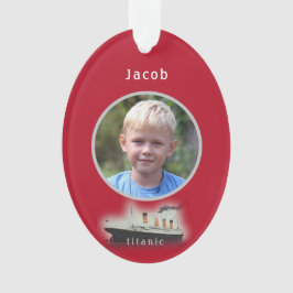  Titanic Photo Red Kerstannament Ornament