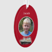  Titanic Photo Red Kerstannament Ornament (voorkant)