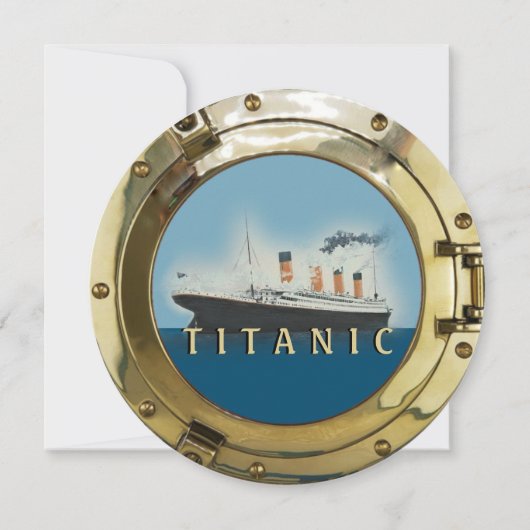 Titanic Porthole Party Invitation Save The Date (Achterkant)