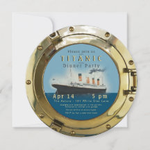 Titanic Porthole Party Invitation