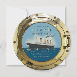Titanic Porthole Party Invitation Save The Date