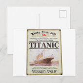Titanic poster briefkaart (Voorkant / Achterkant)