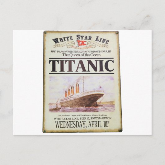 Titanic poster briefkaart (Voorkant)