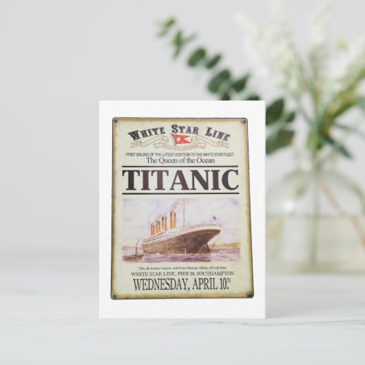 Titanic poster briefkaart (Staand voorkant)
