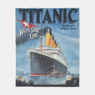 Titanic Poster Fleece Blanket Deken