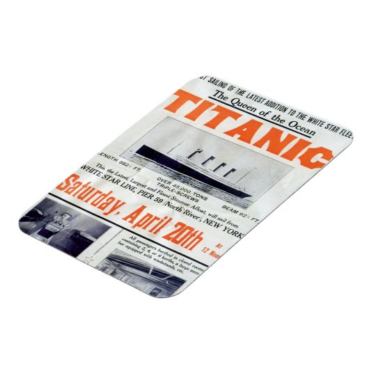 Titanic Queen of the Ocean - White Star Line Magneet (Linkerzijde)