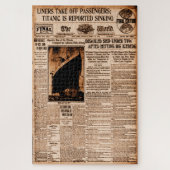Titanic rapporteerde Sinking World News 1912 Legpuzzel (Verticaal)