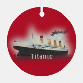 Titanic Red Kerstmis Metalen Ornament (Achterkant)