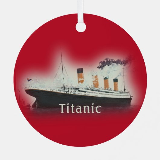 Titanic Red Kerstmis Metalen Ornament (Achterkant)