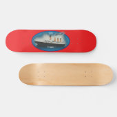 Titanic Red Maritime White Star Line Ship Persoonlijk Skateboard (Horizontaal)