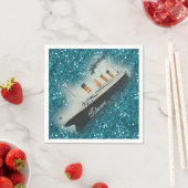 Titanic Sapphire Glitter Glam White Star Line Schi Servet (Insitu)