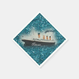 Titanic Sapphire Glitter Glam White Star Line Schi Servet