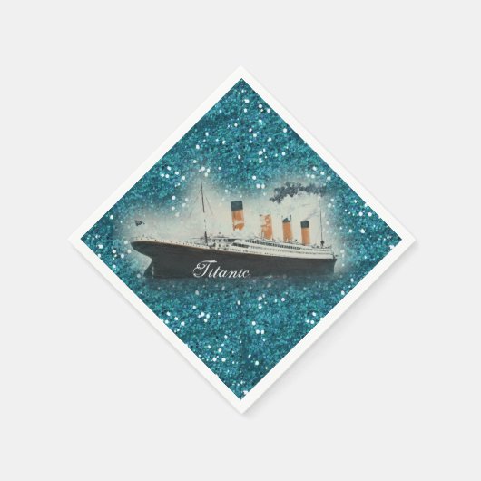 Titanic Sapphire Glitter Glam White Star Line Schi Servet (Hoek)