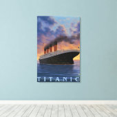 Titanic SceneWhite Star Line Canvas Afdruk (Insitu (Houten vloer))
