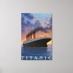 Titanic SceneWhite Star Line Canvas Afdruk