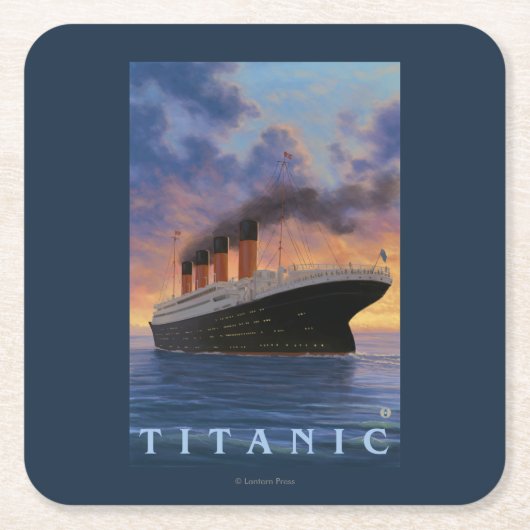Titanic SceneWhite Star Line Kartonnen Onderzetters (Voorkant)