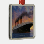Titanic SceneWhite Star Line Metalen Ornament (Rechts)