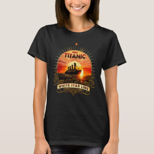 Titanic Schip Atlantische Oceaan Cruise Reis Oude T-shirt