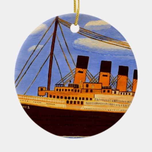 Titanic Schip Keramisch Ornament (Voorkant)