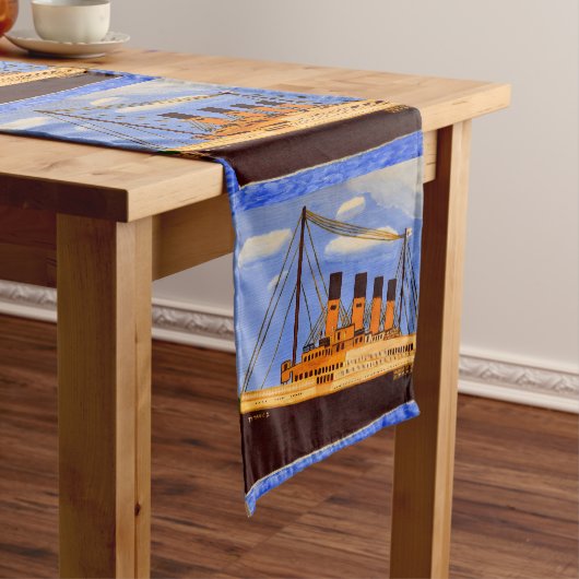 Titanic schip tafel runner korte tafelloper (Voorbeeld)