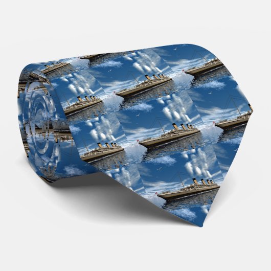 Titanic ship - 3D render.j Stropdas (Opgerold)