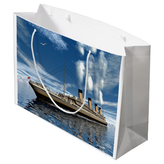 Titanic ship - 3D rendering Large Cadeautasje (Achterkant Gekanteld)