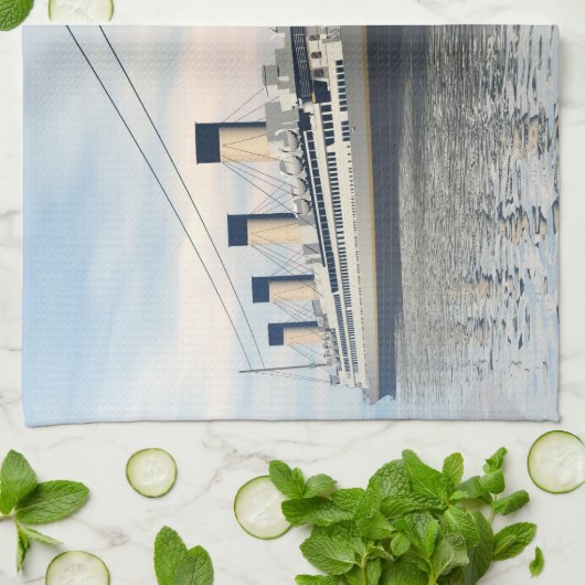 Titanic ship - 3D rendering Theedoek (Gevouwen)