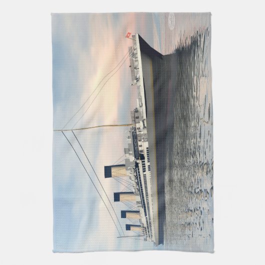 Titanic ship - 3D rendering Theedoek (Verticaal)