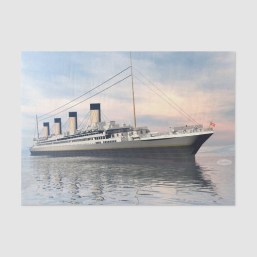 Titanic ship - 3D rendering Tissuepapier (Voorkant)