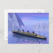 Titanic ship sinking - 3D rendering Briefkaart (Voorkant / Achterkant)