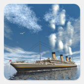 Titanic ship vierkante sticker (Voorkant)