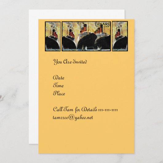 Titanic Ships in Port 1912 Kaart (Voorkant / Achterkant)