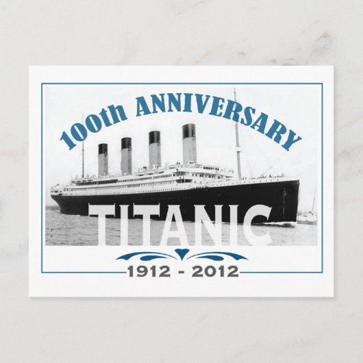 Titanic Sinking 100 Year Jubileum Briefkaart (Voorkant)