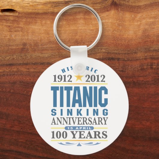 Titanic Sinking 100 Year Jubileum Sleutelhanger (Voorkant)