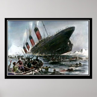 Titanic Sinking Artist Uitzicht titanic Series Poster