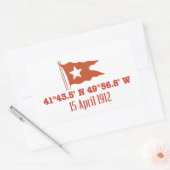 Titanic Sinking GPS-coördinaten & White Star Flag Rechthoekige Sticker (Envelop)