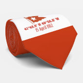 Titanic Sinking GPS Coordinates & White Star Flag Stropdas (Opgerold)