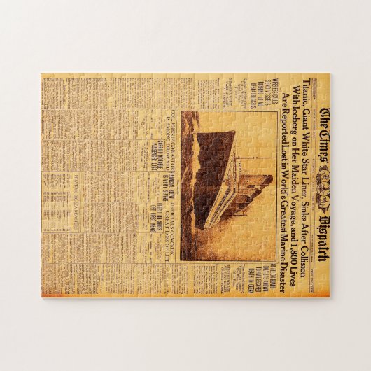 Titanic Sinks after Collision with Iceberg C1912 Legpuzzel (Horizontaal)