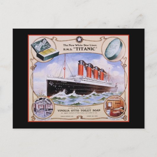 Titanic Soap Label Briefkaart (Voorkant)
